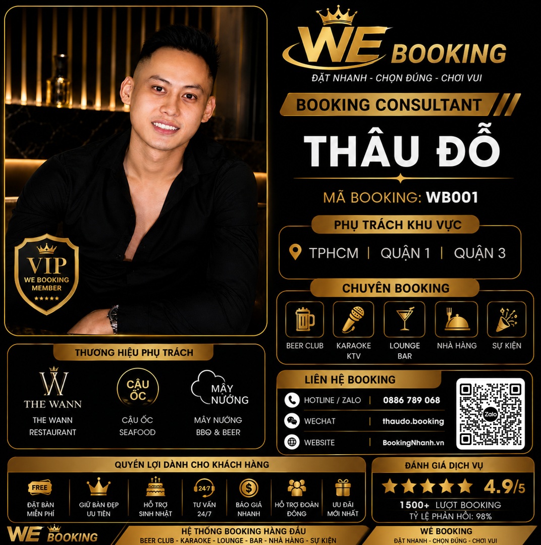 WeBooking - Thâu Đỗ - The Wann - Mây Nướng - Cậu Ốc