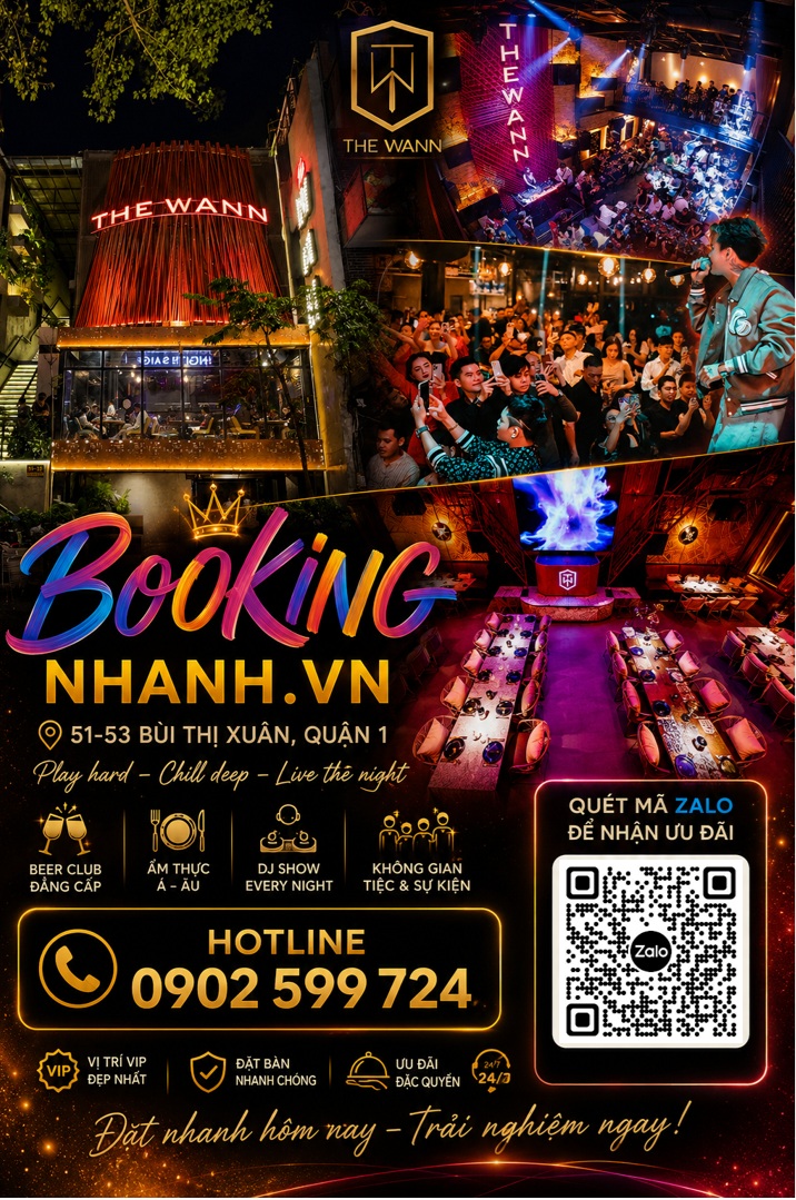 Đặt Bàn Booking Nhanh The Wann 53 Bùi Thị Xuân