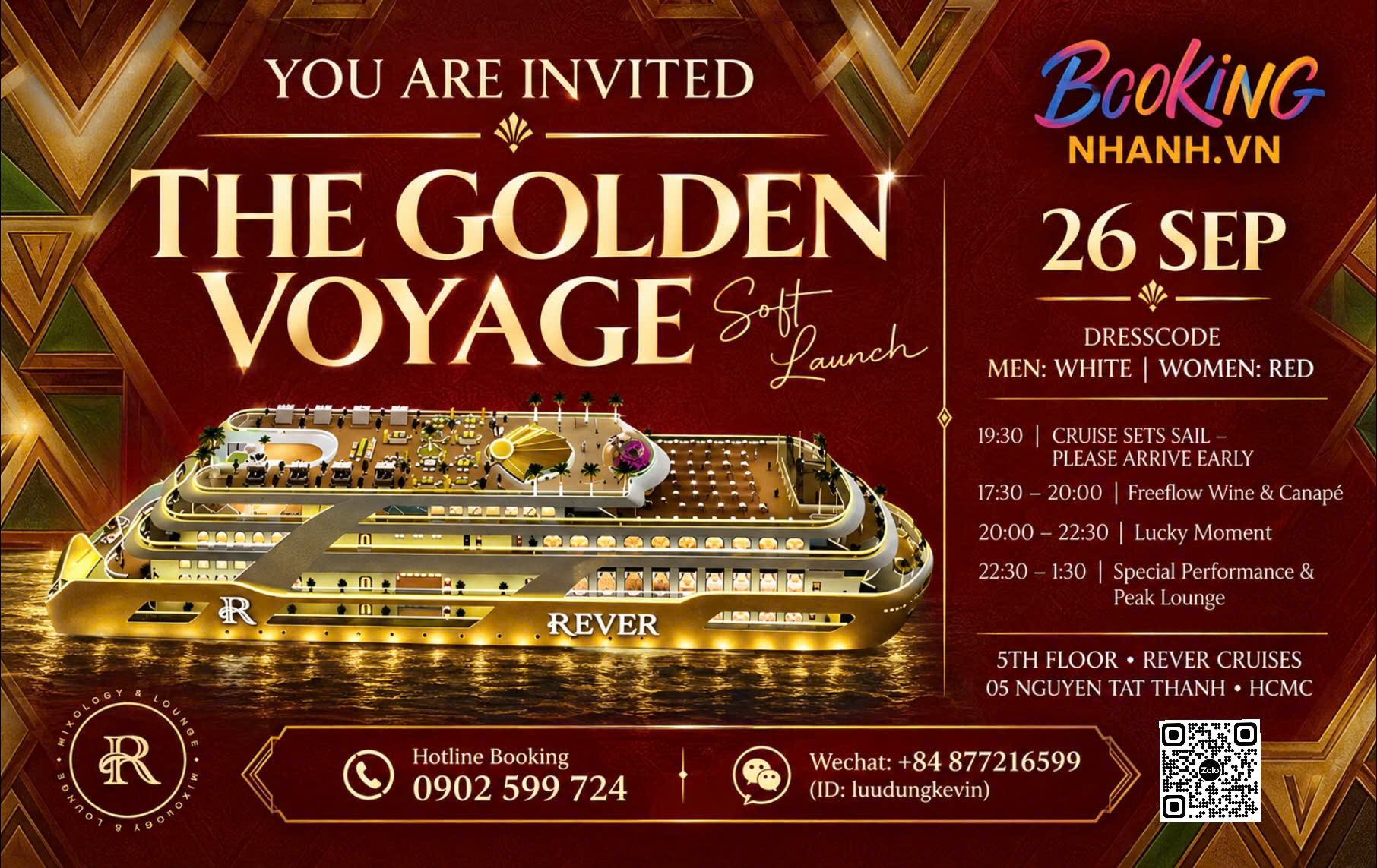 Đặt Bàn Booking REVER Soft Opening