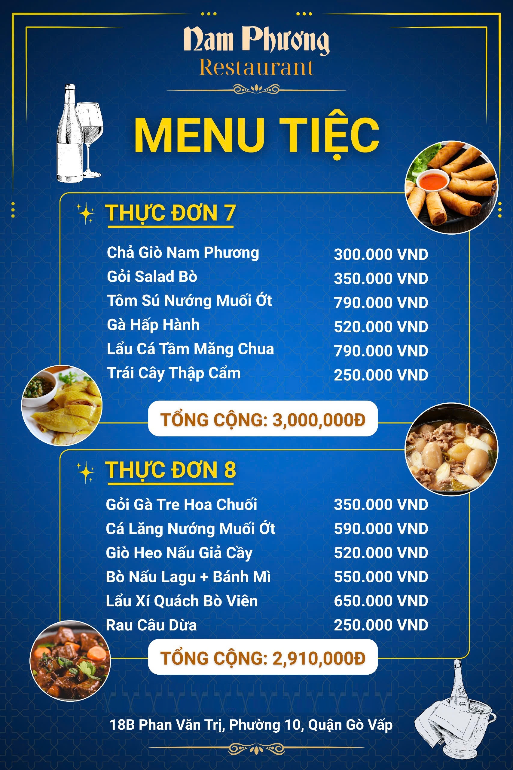 Ẩm Thực Nam Phương 18B Phan Văn Trị Quận Gò Vấp