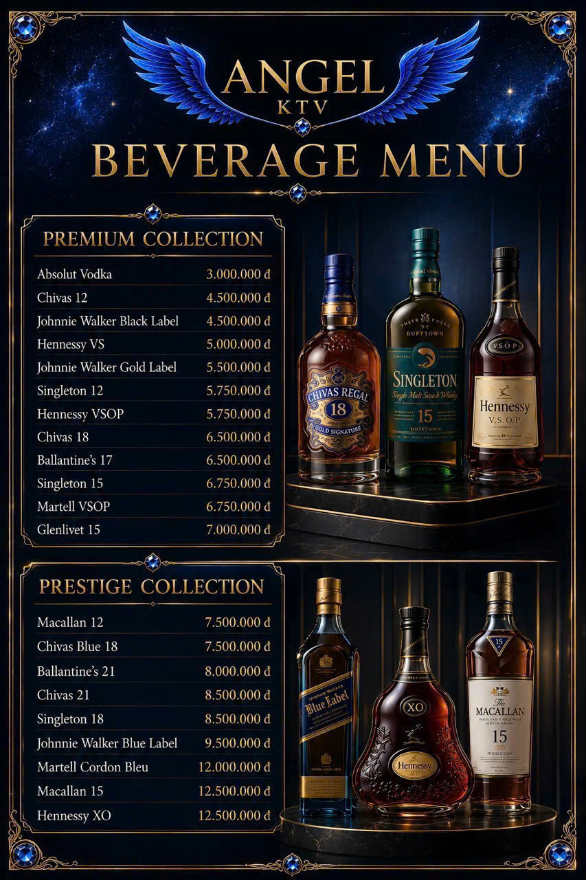Bảng Giá Rượu Karaoke KTV Angela