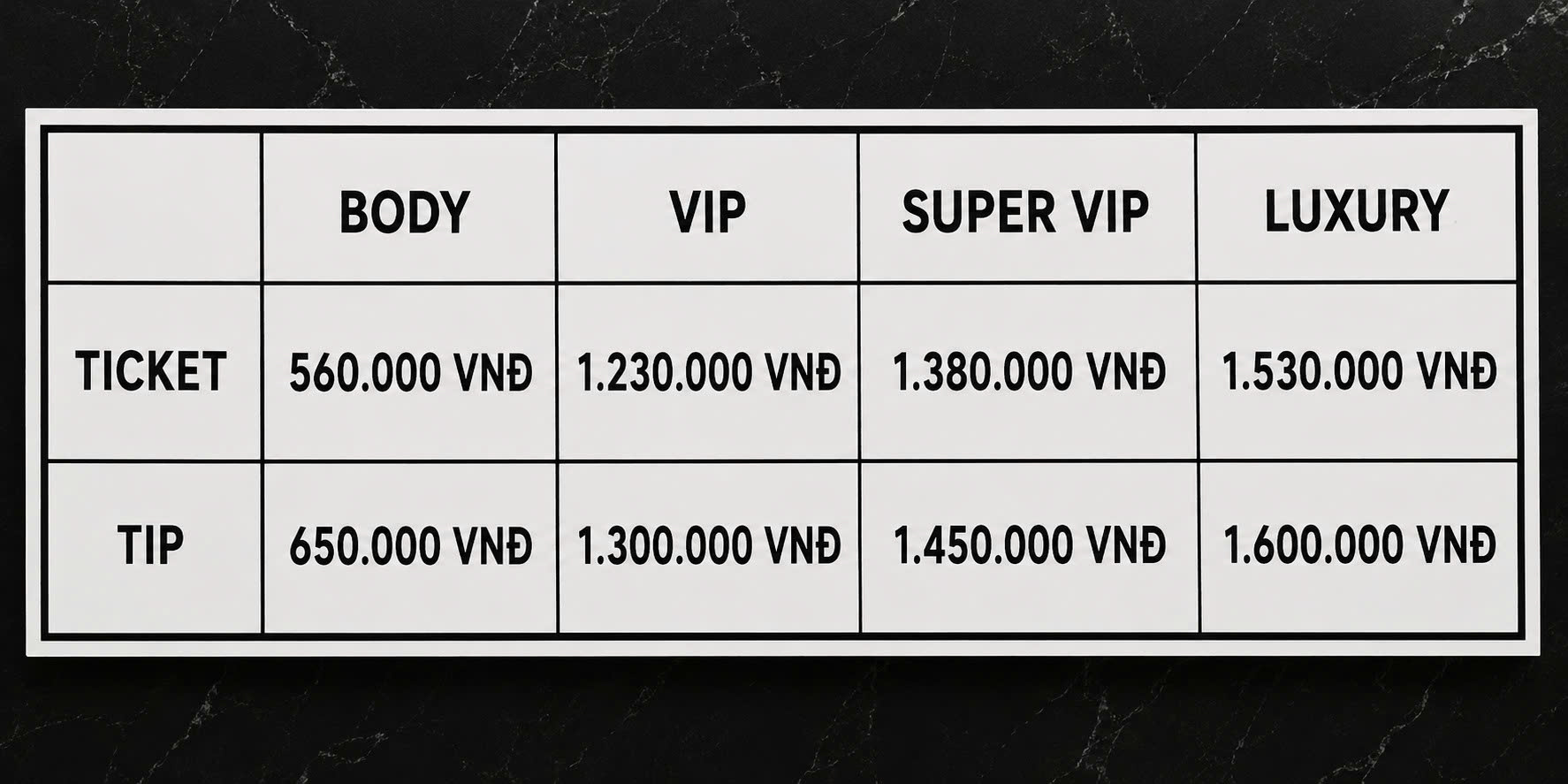 Bảng Giá Vé Ticket và Vé Massage Minh Tâm Phú Nhuận