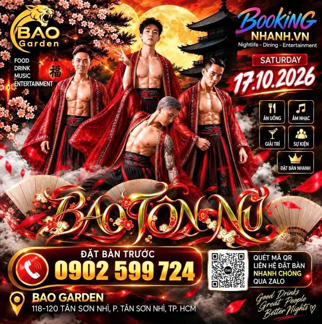 Báo Tôn Nữ Sự Kiện Báo Garden Tân Phú 17/10 Đặt Bàn VIP