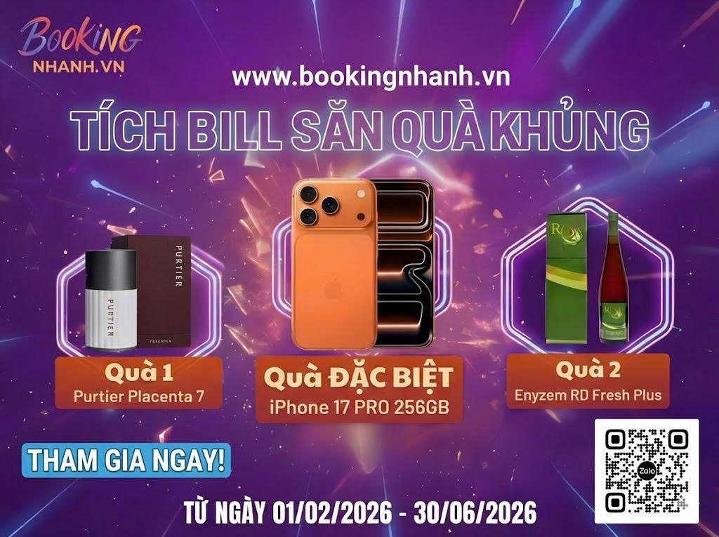 Chương Trình Quà Tặng Booking Nhanh Thành Viên