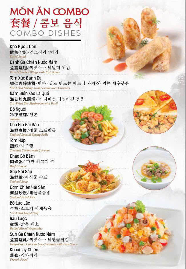 Combo Đặc Biệt Món Ăn Nước Nhà Hàng 127 Nguyễn Thái Bình Quận 1