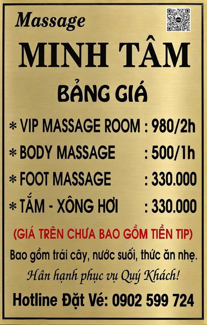 Giá Vé Massage Minh Tâm 512 Lý Thường Kiệt
