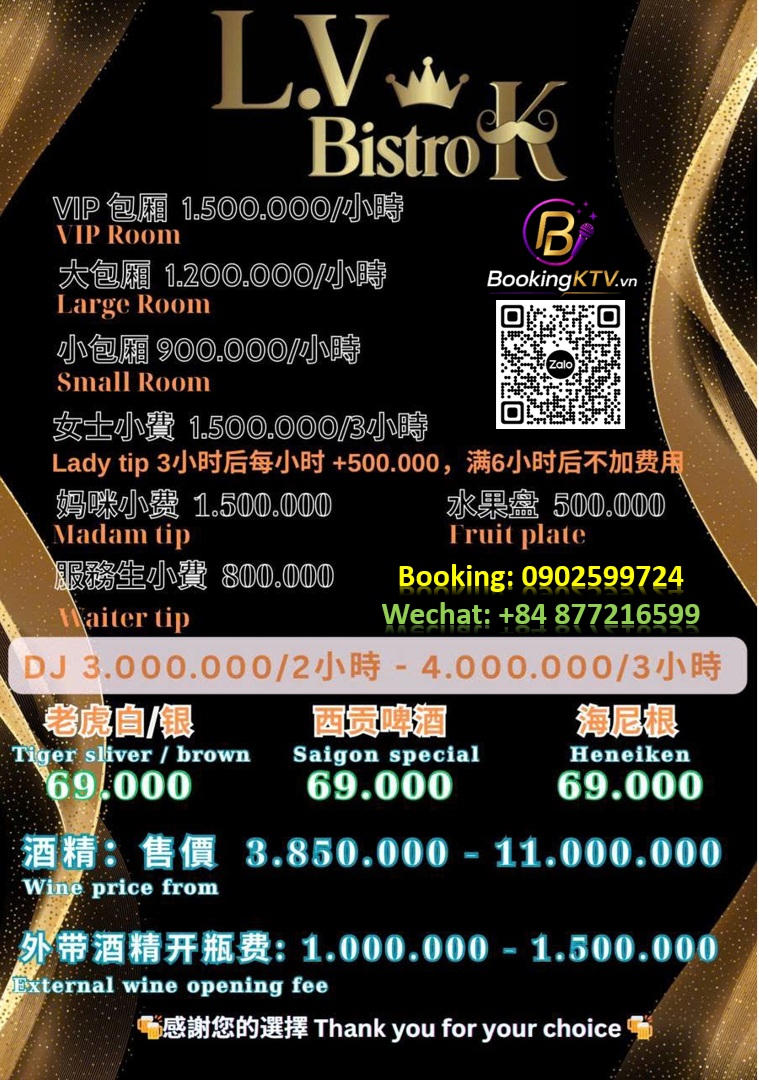 Karaoke Hermes Paris H Restaurant KTV 216 Lê Hồng Phong  Menu