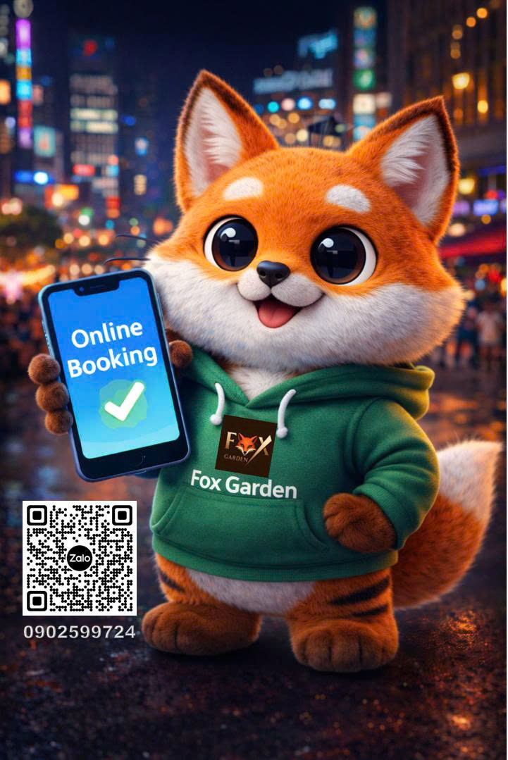 Linh Vật Đặt Bàn Booking Nhanh Fox Garden