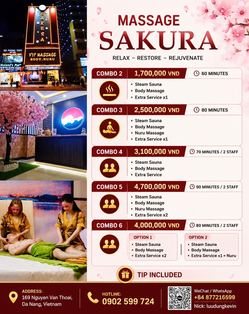 Massage Sakura 169 Nguyễn Văn Thoại English