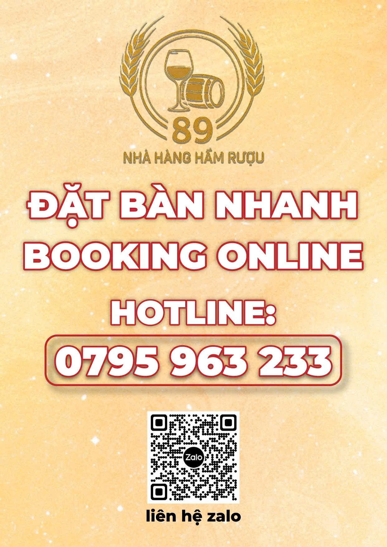 Menu Đặt Bàn Nhanh Online Thư Pu Hầm Rượu 89