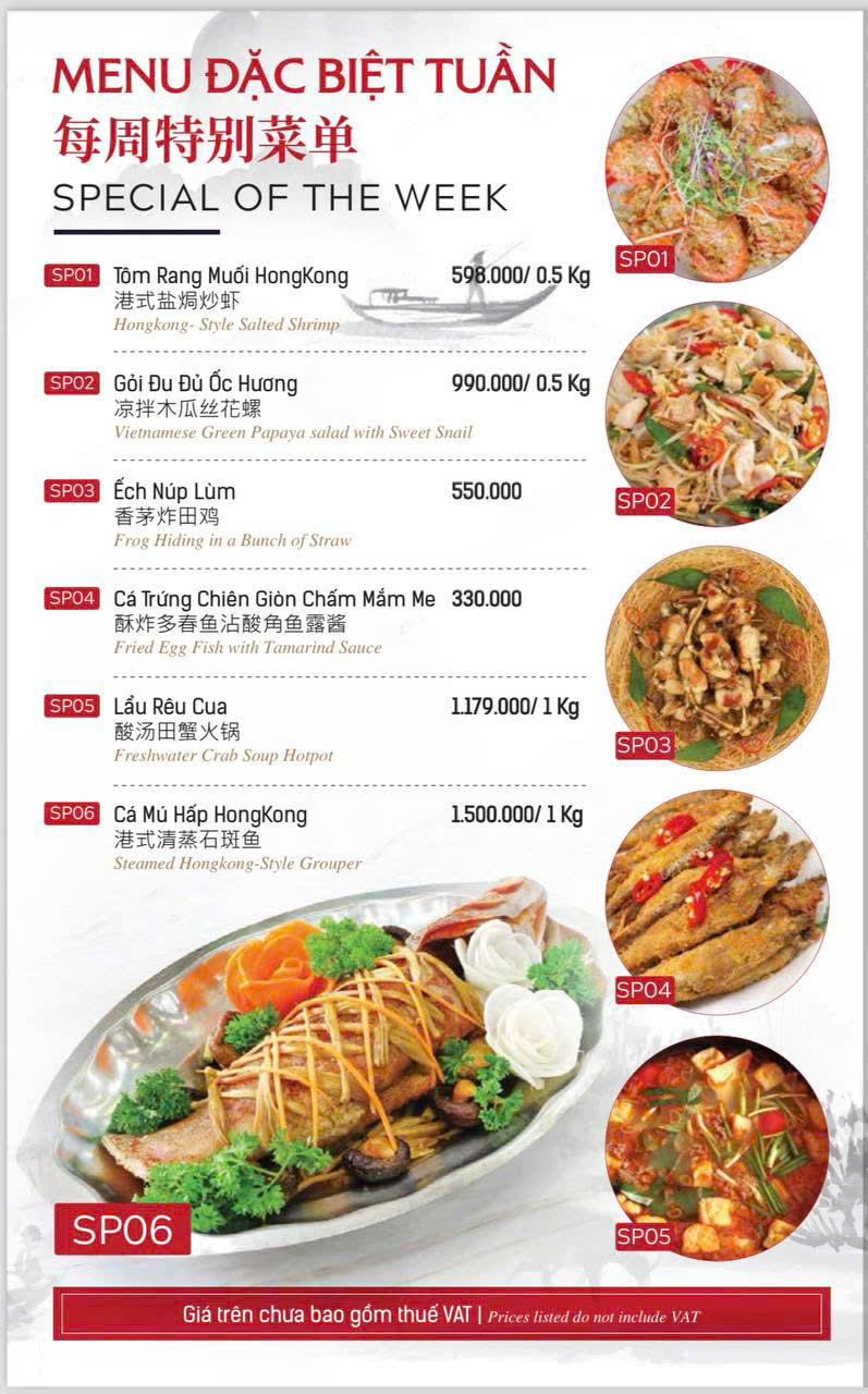 Menu Món Ăn Nhà Hàng 127 Restaurant Nguyễn Thái Bình Q1