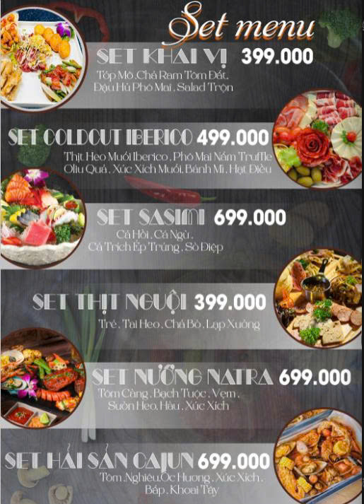 Set Menu Natra Garden