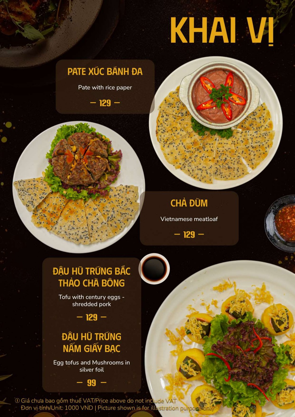 thực đơn của one garden thành phố hồ chí minh