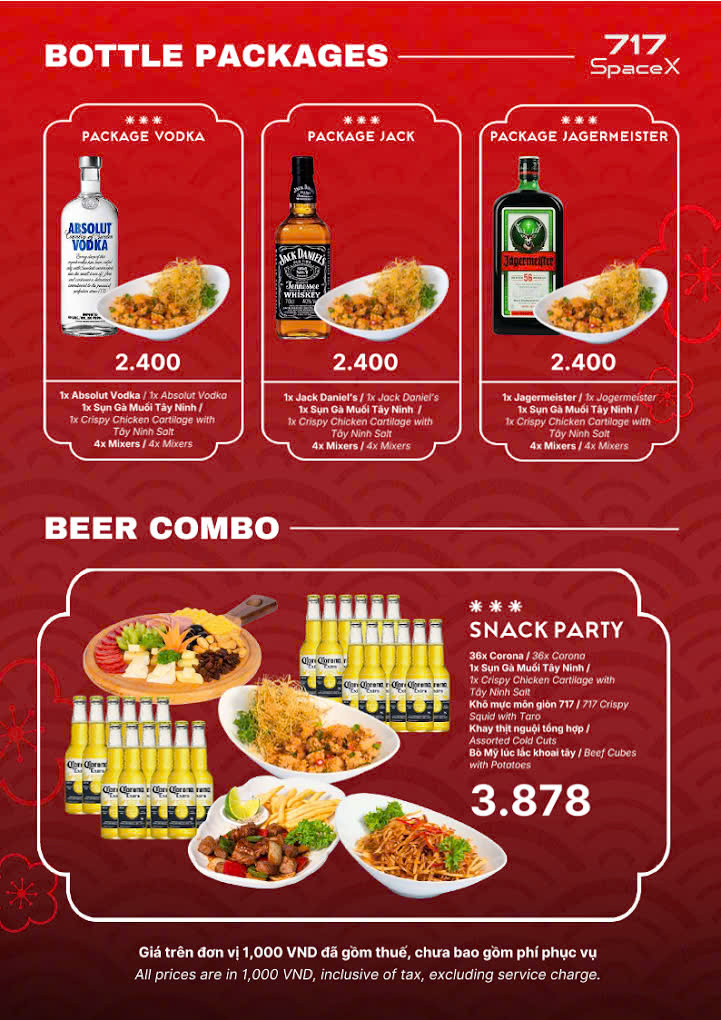 Menu Thực Đơn 717 Spacex Nha Trang