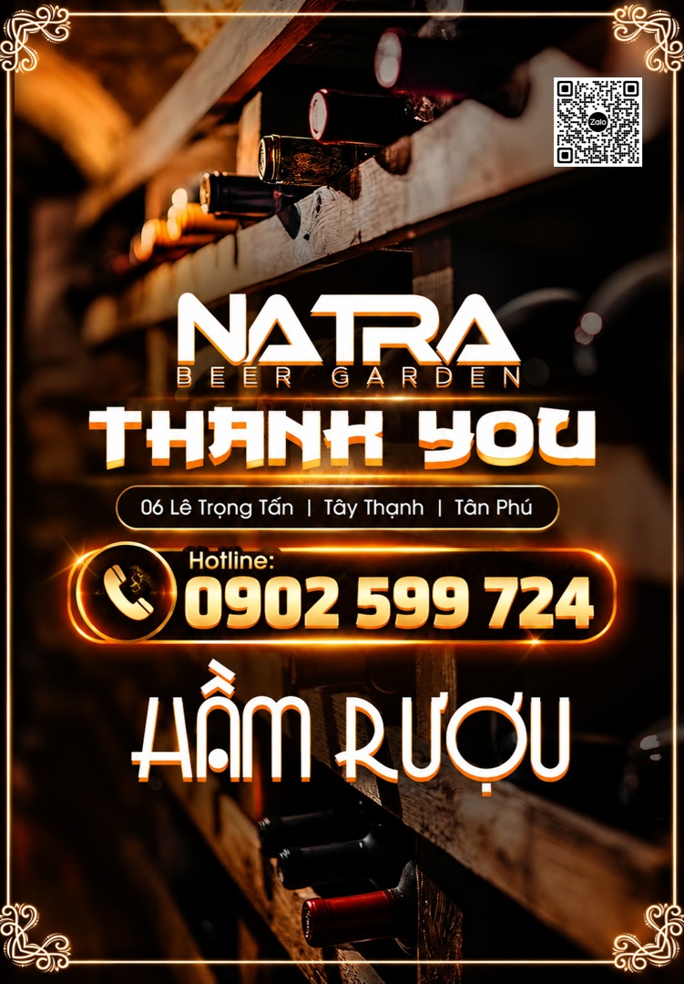 Menu Hầm Rượu Natra 6 Lê Trọng Tấn