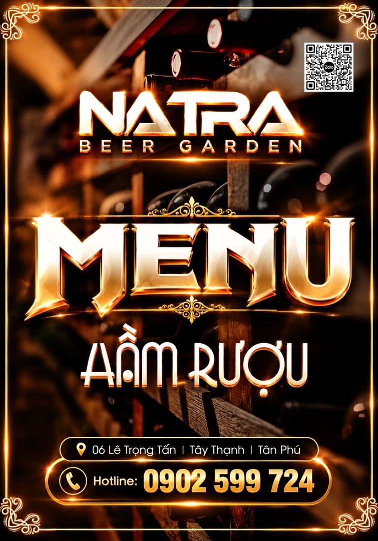 Menu Hầm Rượu Natra 6 Lê Trọng Tấn Tân Phú