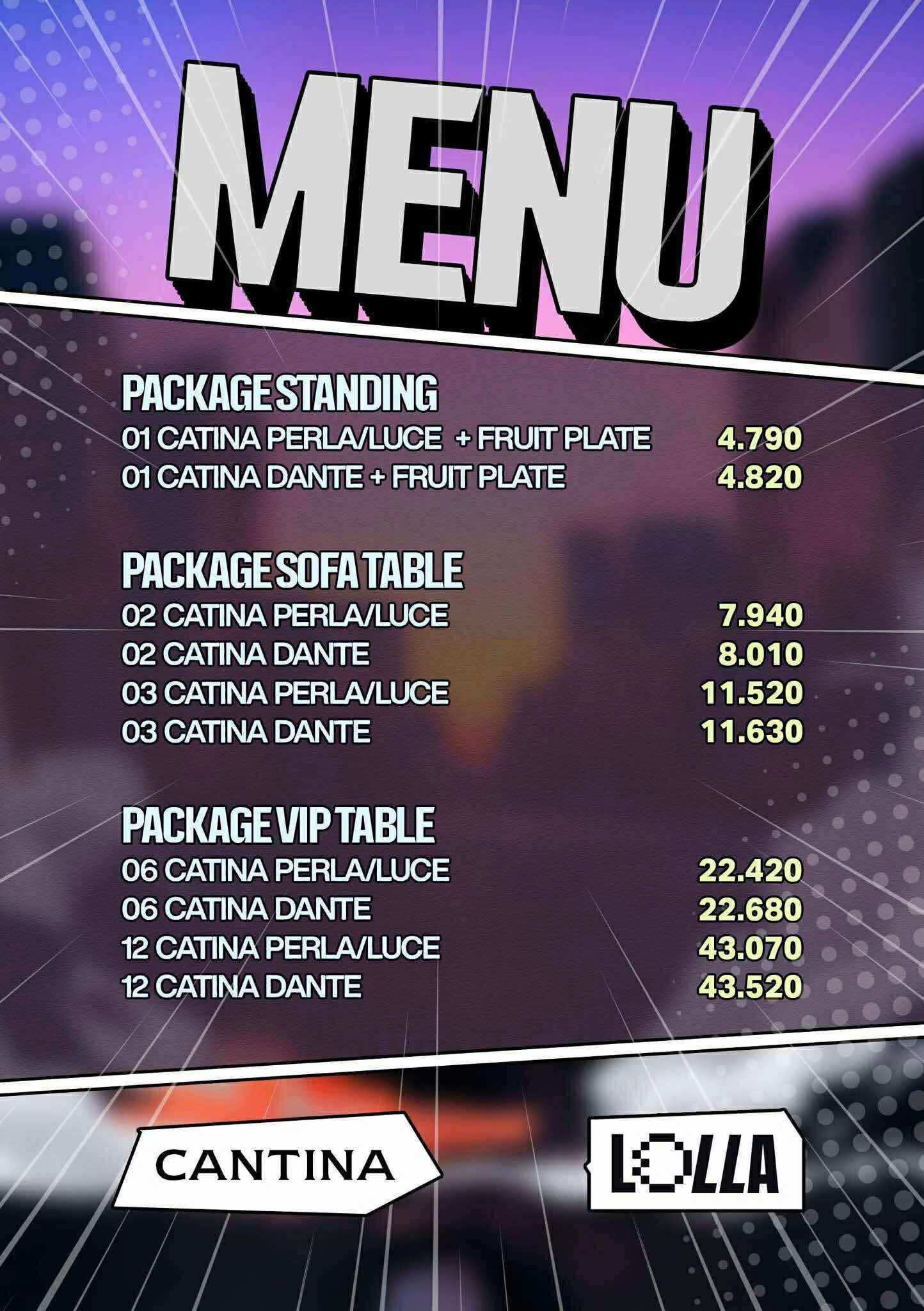 Menu Thực Đơn LOLLA SGN Bar 213 Calmette Quận 1