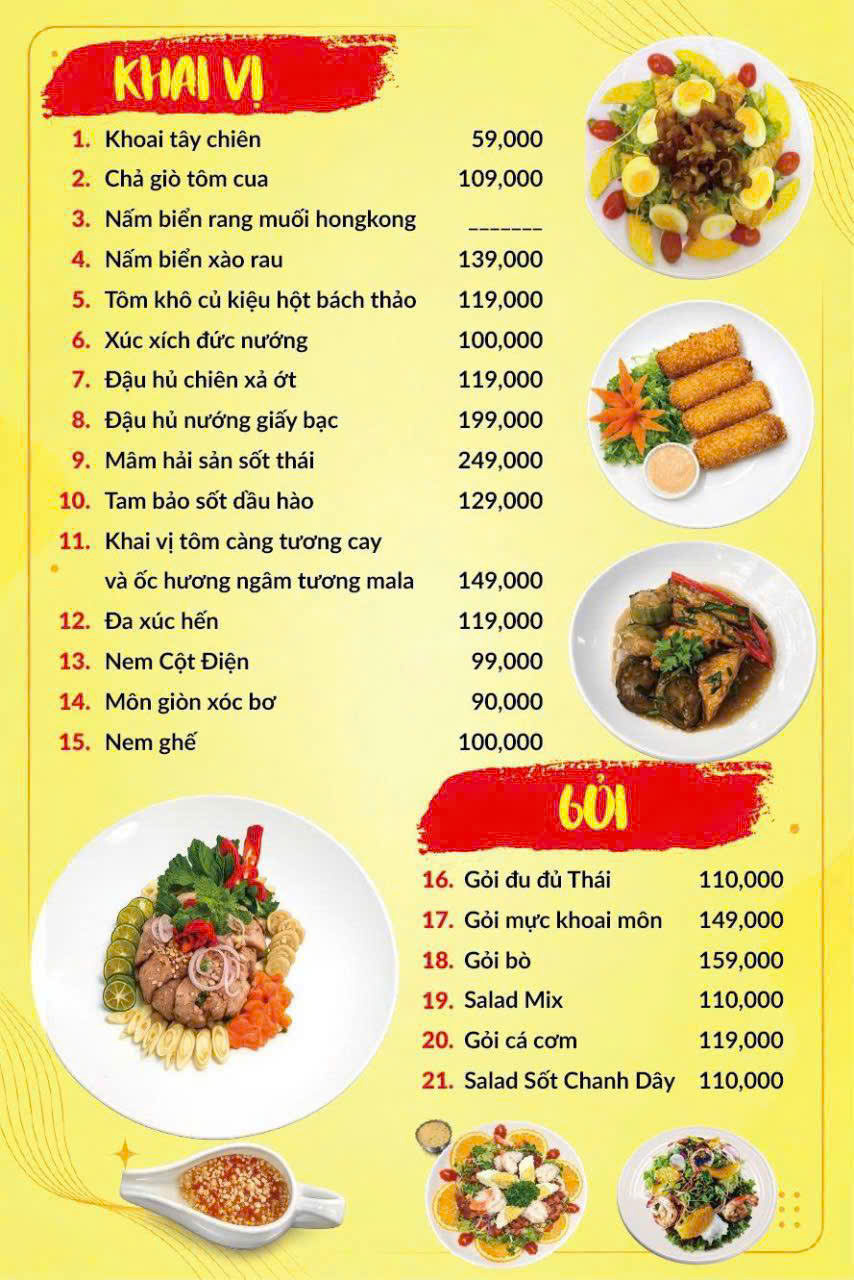Menu Thực Đơn Cột Điện Bàn Cờ 1