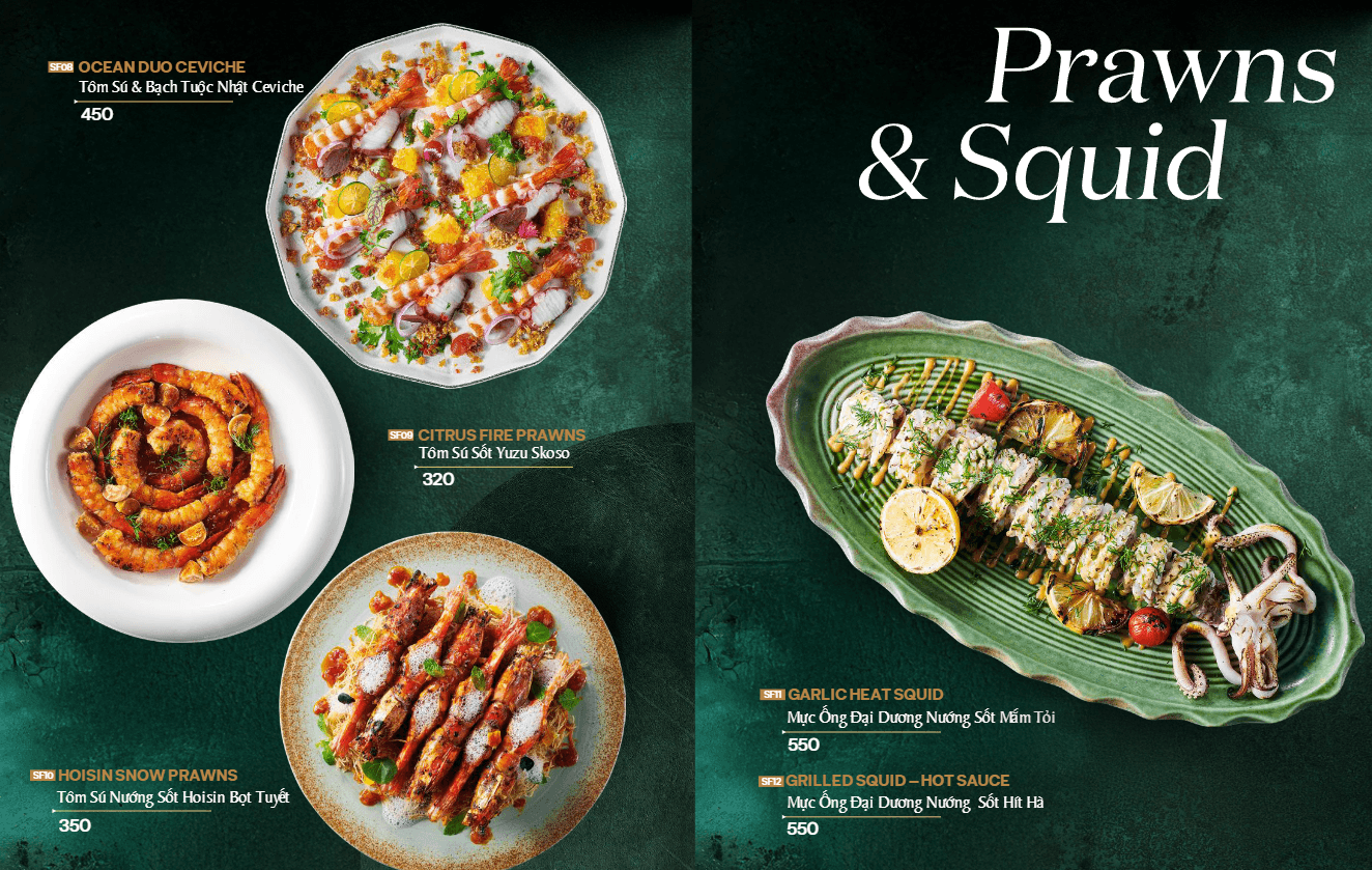 Menu Món Ăn Không Gian Palmora Saigon