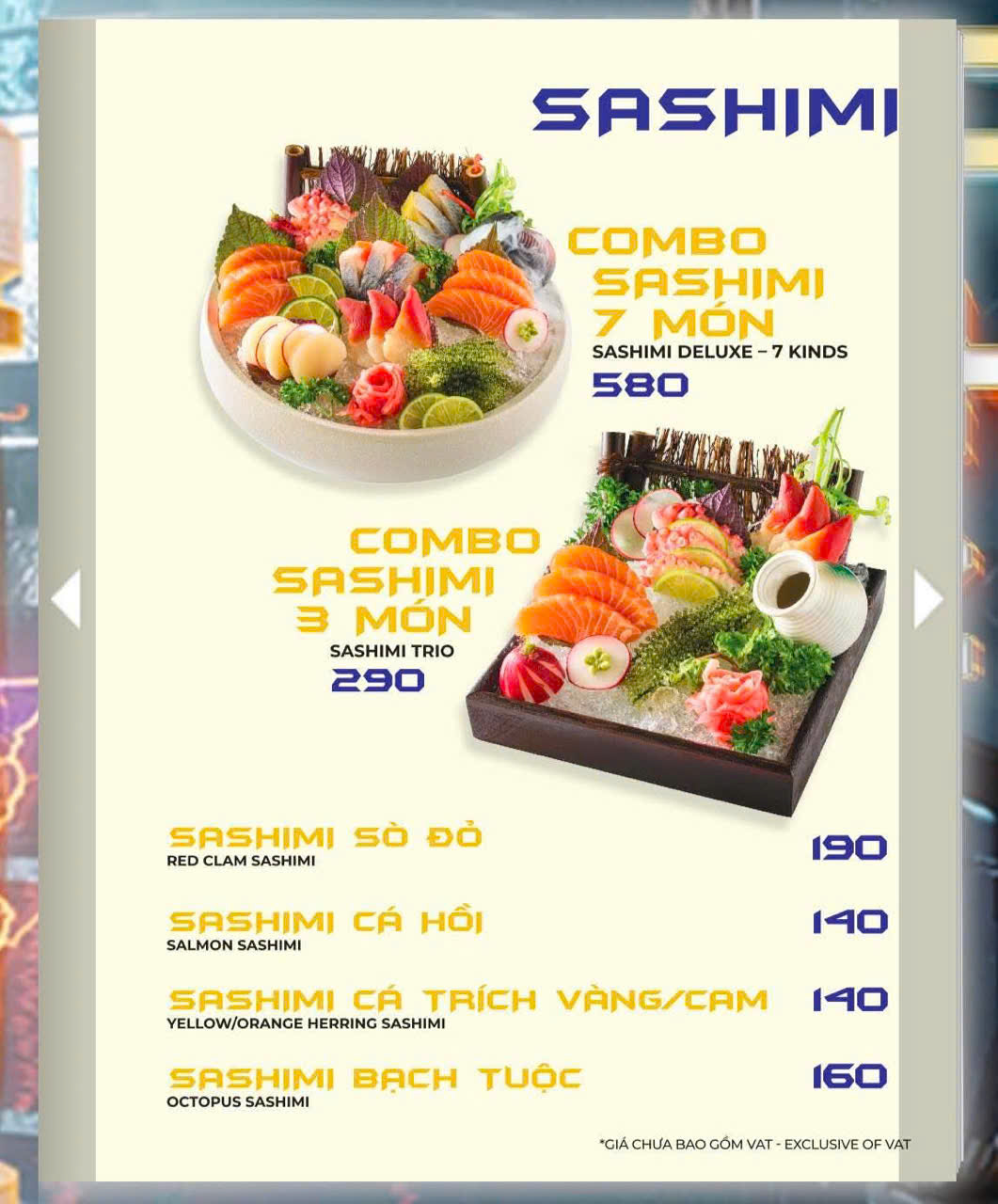 Menu Thực Đơn Món Ăn Sạc Station
