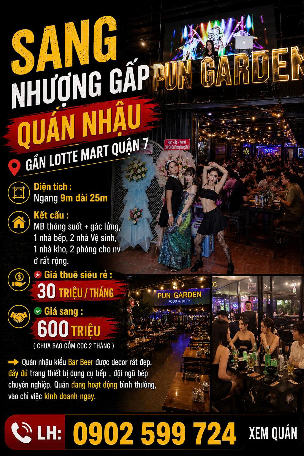 Sang Nhượng Gấp Quán Nhậu Pun Garden