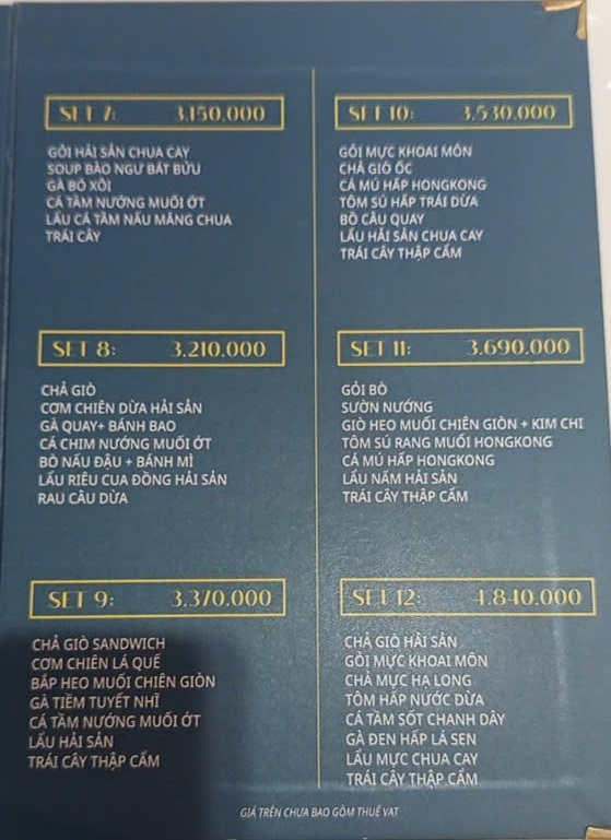 Set Menu Tiệc Nhà Hàng 175 Restaurant 2