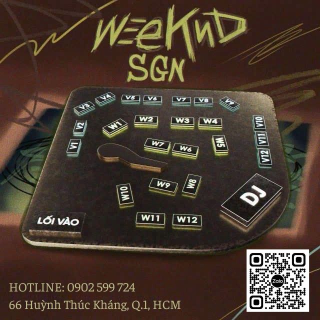 Sơ Đồ Đặt Bàn Weeknd SGN 66 Huỳnh Thúc Kháng, Quận 1