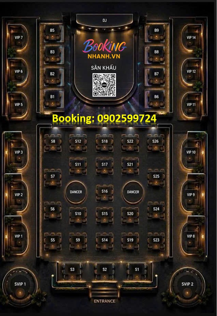 Sơ Đồ Bàn Bambi Club Booking Nhanh Vị Trí Đẹp