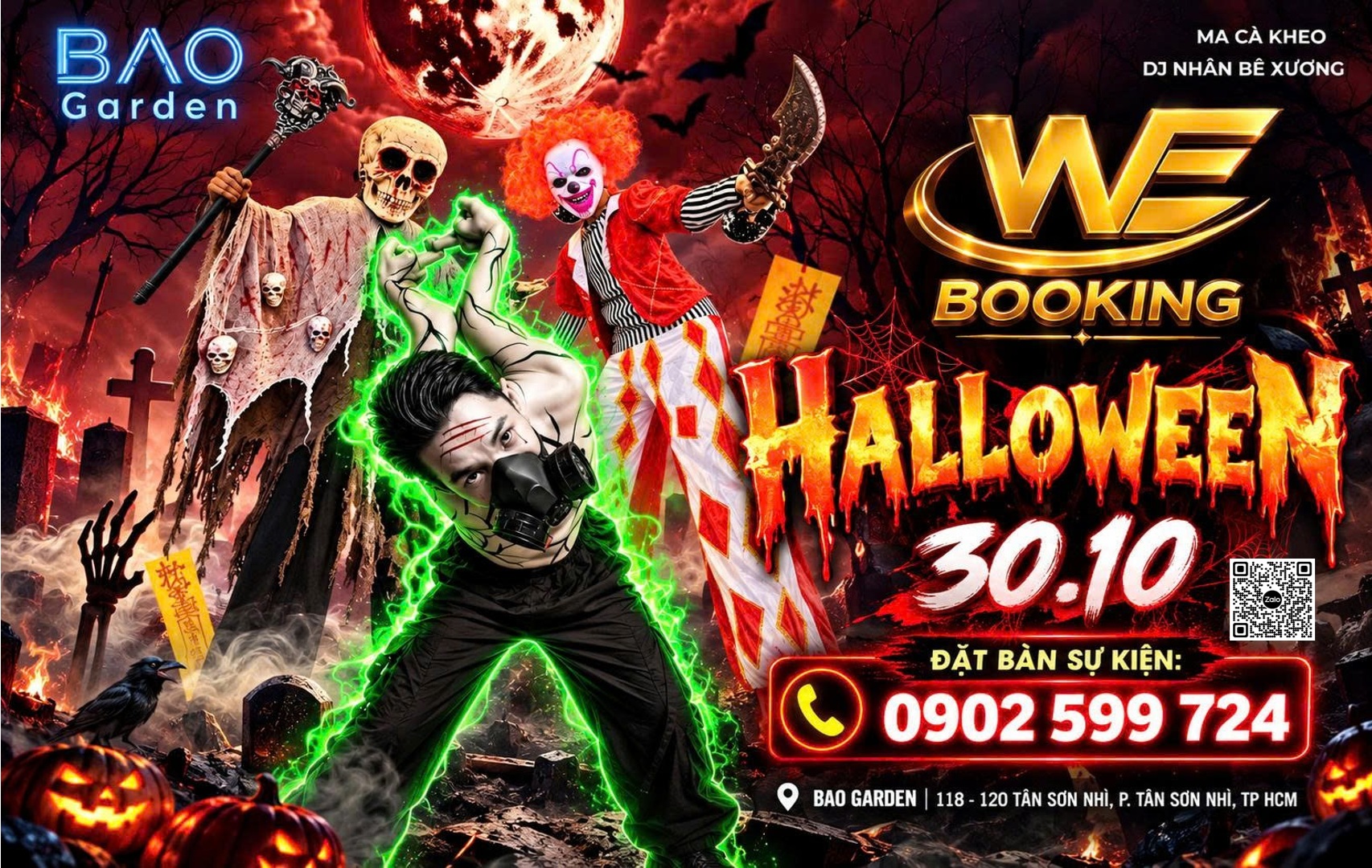 Sự Kiện Haloween Báo Garden WeBooking