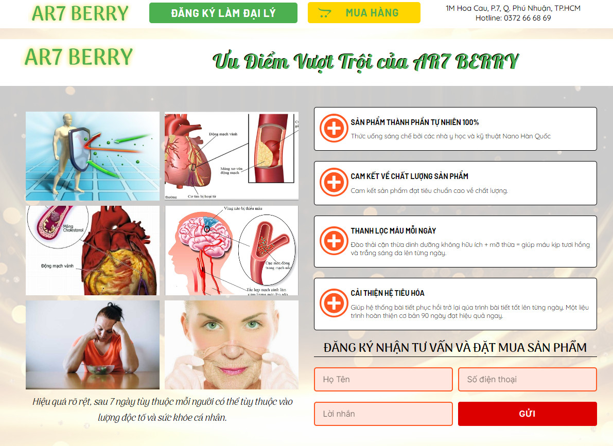 AR7 Berry Thailand - Đào Thải Độc Tố Mạch Máu Hiệu Quả