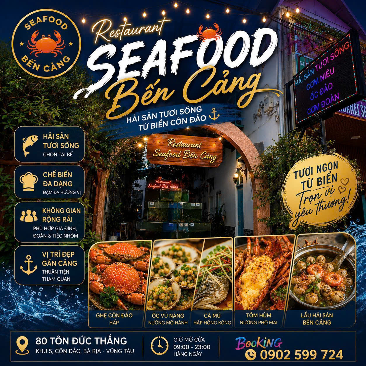 Nhà hàng Hải sản Bến Cảng - Restaurant Côn Đảo Vũng Tàu