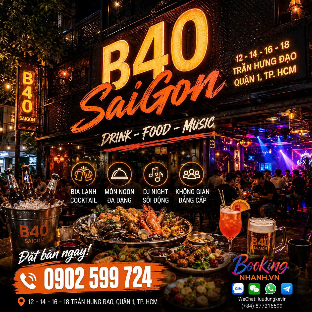 Quán Nhậu B40 tại 12-18 Trần Hưng Đạo
