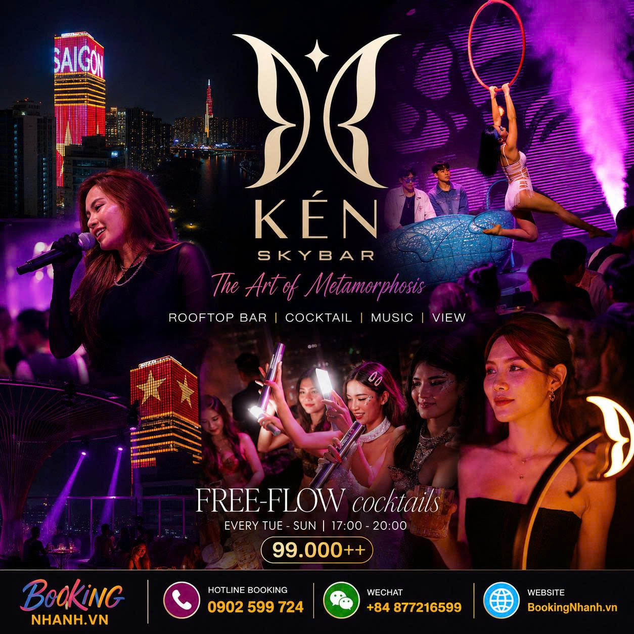 Booking Đặt Bàn Kén Skybar Saigon