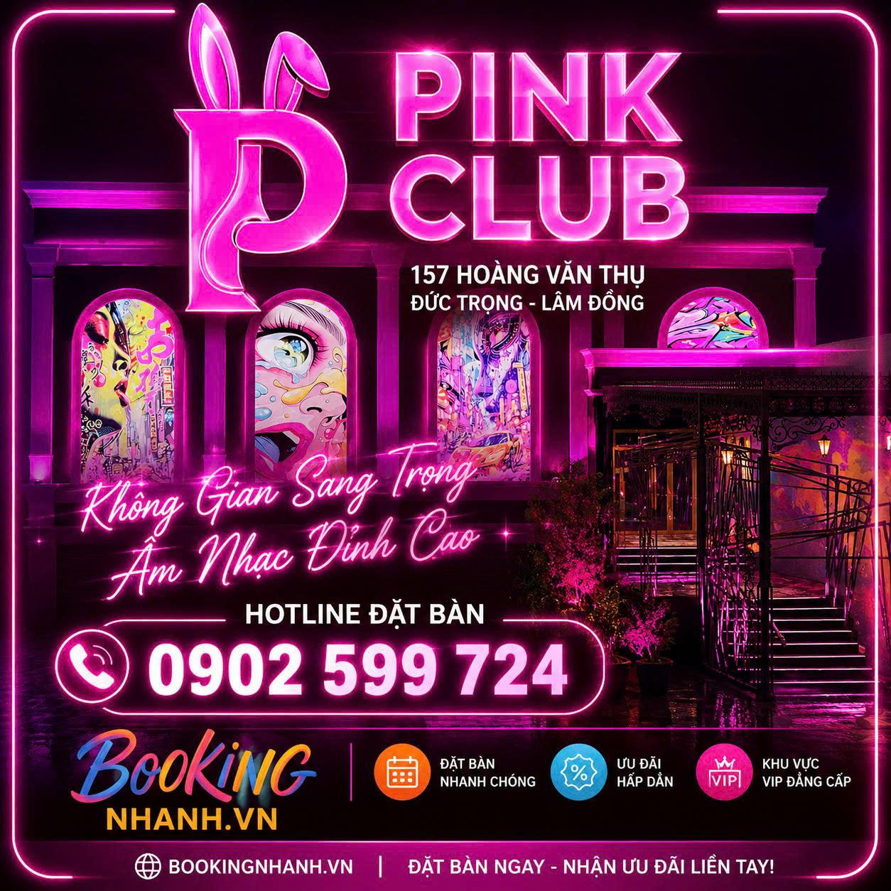 Đặt Bàn Booking Pink Club Đức Trọng Lâm Đồng