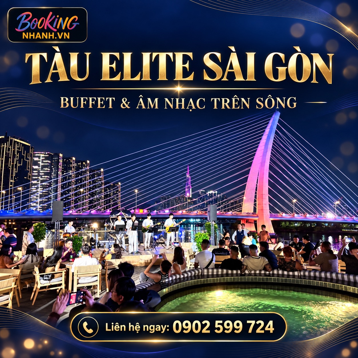 Tàu ELITE SAIGON - Du thuyền nhà hàng tại 05 Nguyễn Tất Thành
