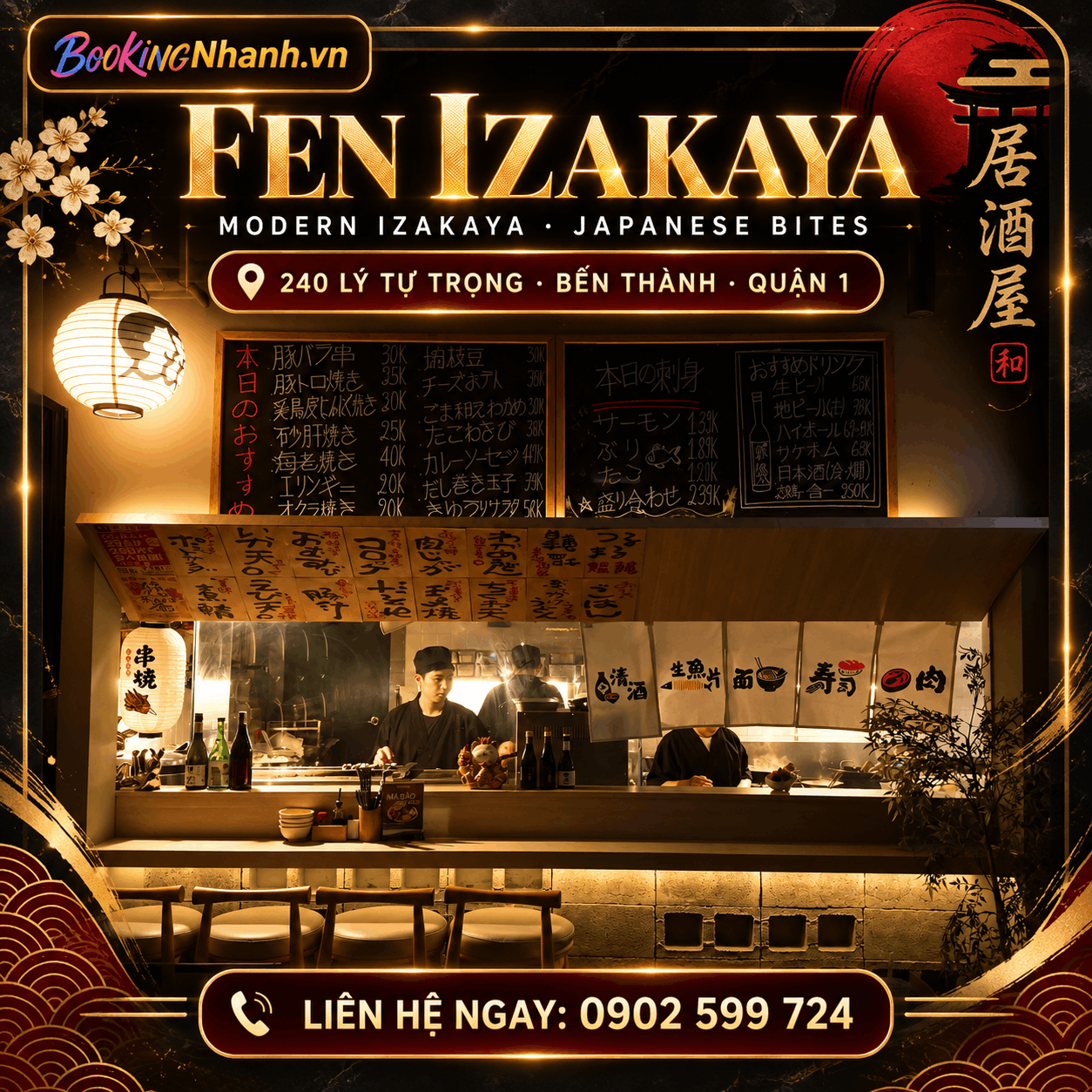 FEN Izakaya – Không Gian Neo-Tokyo Ăn Tối Và Chill Tại Lý Tự Trọng