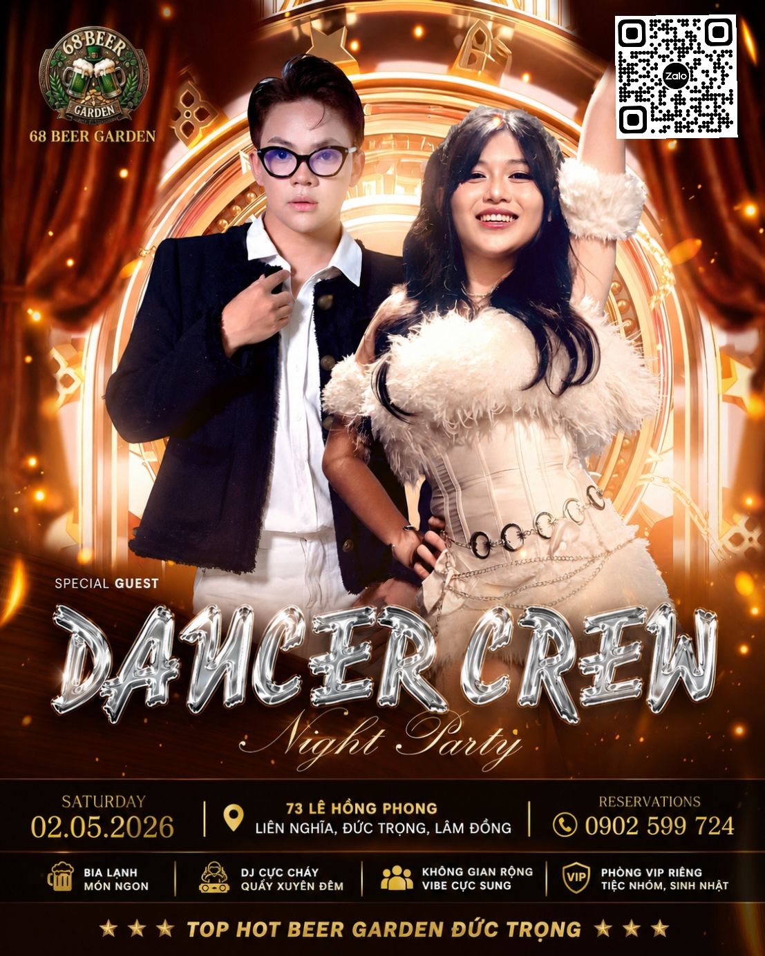 68 Beer Garden - 73 Lê Hồng Phong - Đức Trọng Lâm Đồng
