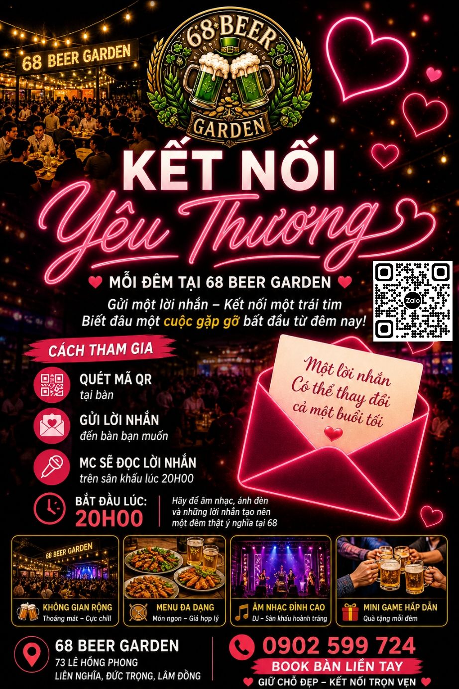 68 Beer Garden - 73 Lê Hồng Phong - Đức Trọng Lâm Đồng