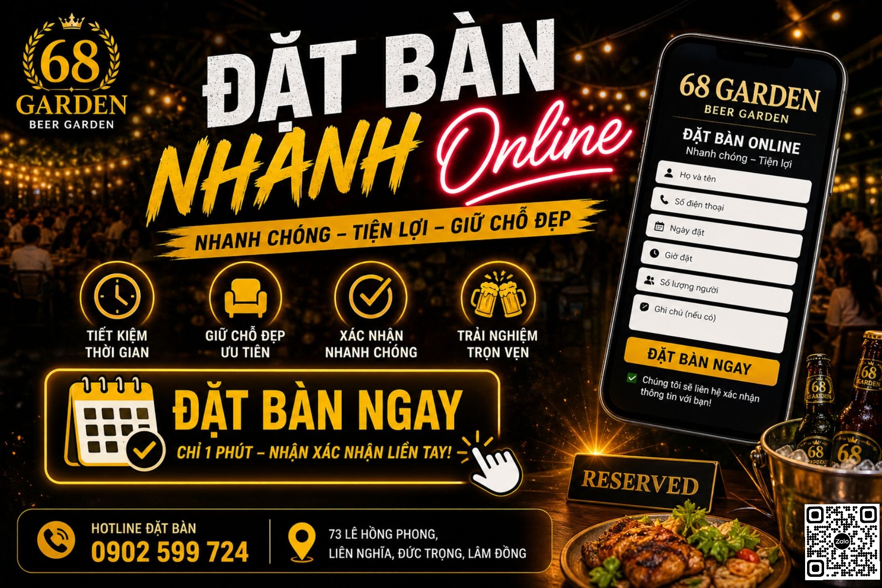 68 Beer Garden - 73 Lê Hồng Phong - Đức Trọng Lâm Đồng