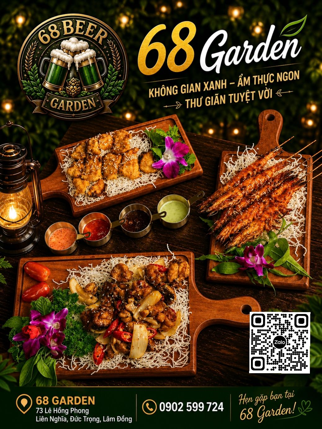 68 Beer Garden - 73 Lê Hồng Phong - Đức Trọng Lâm Đồng