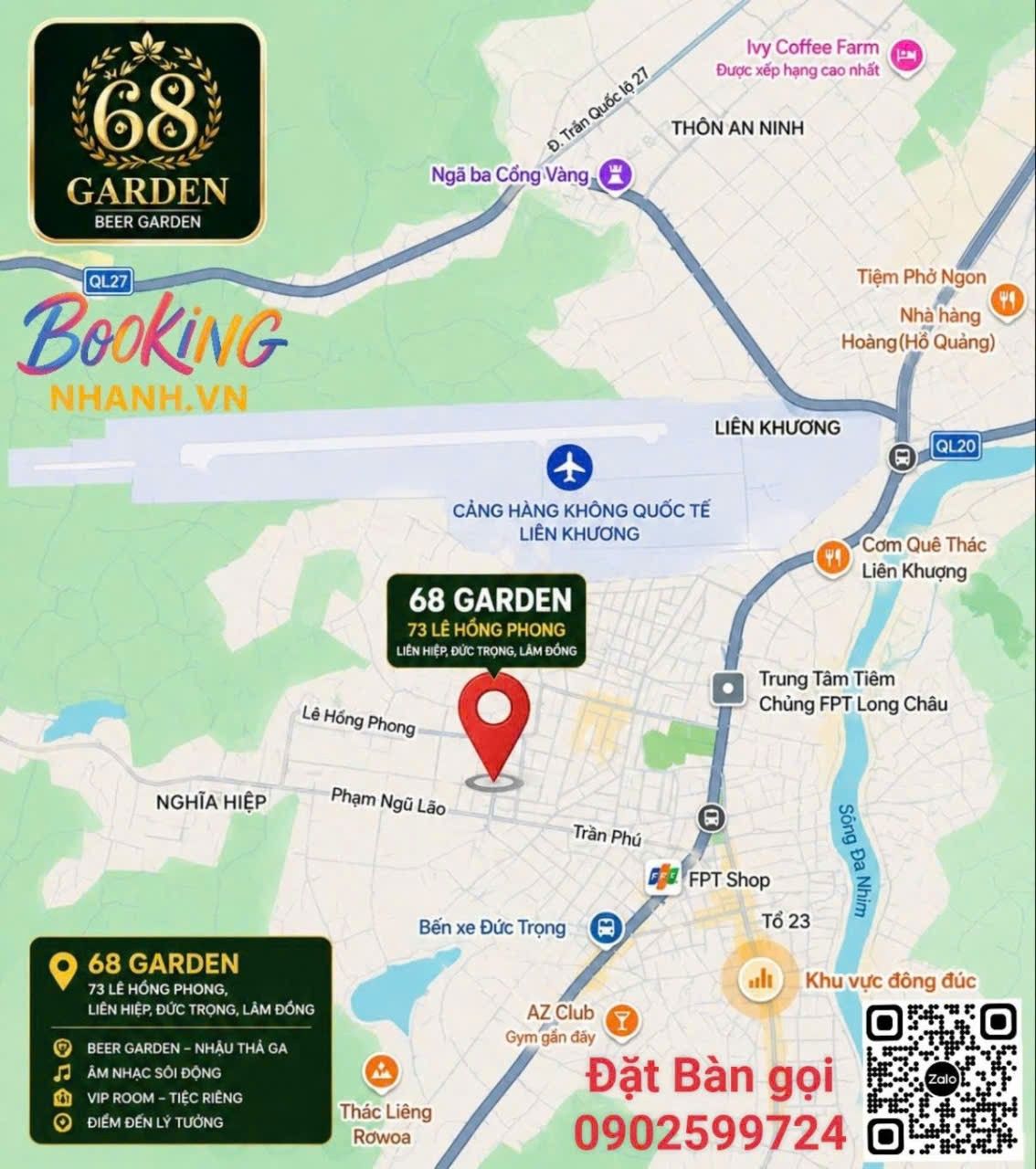 68 Beer Garden - 73 Lê Hồng Phong - Đức Trọng Lâm Đồng