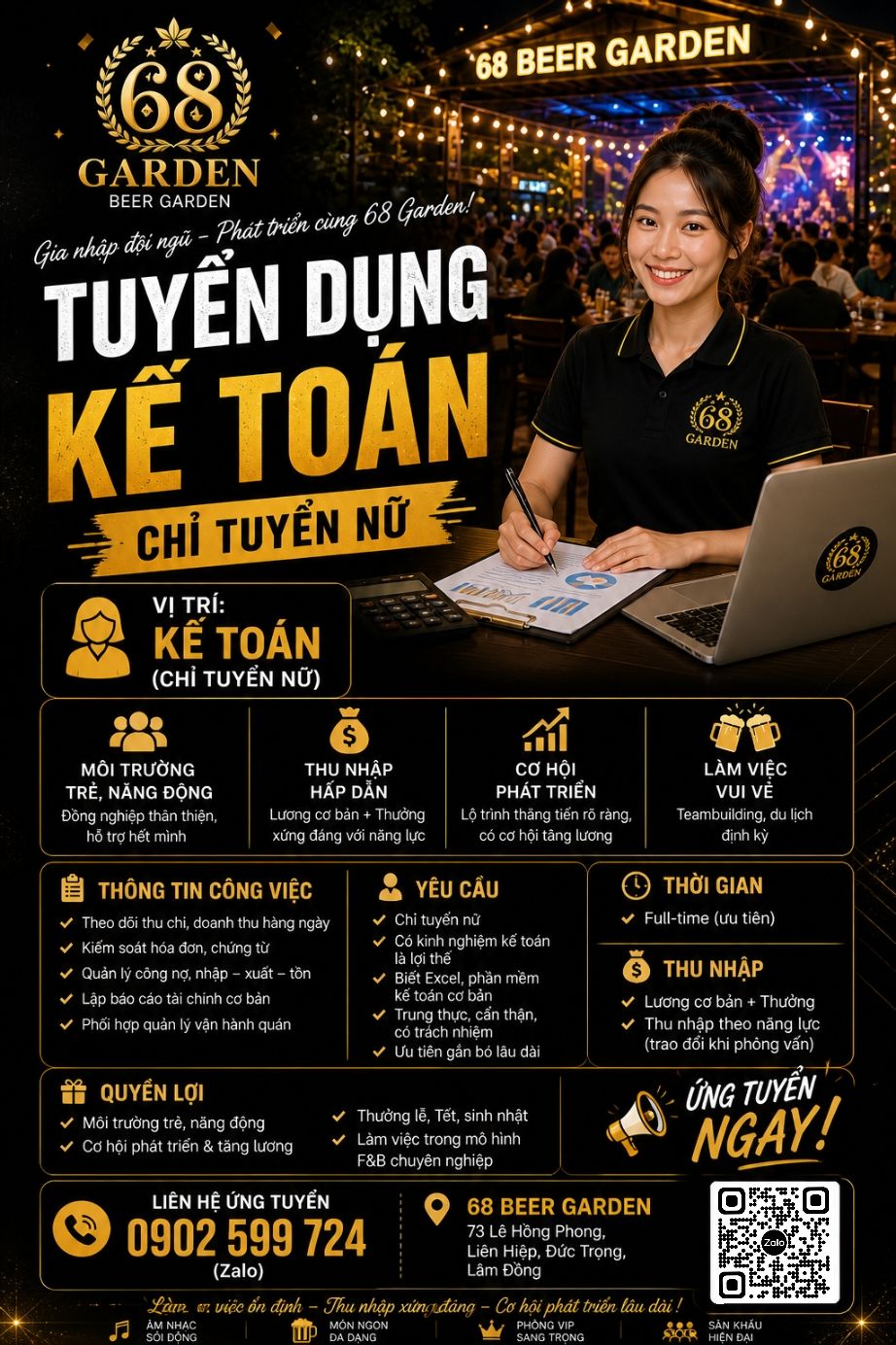 68 Beer Garden - 73 Lê Hồng Phong - Đức Trọng Lâm Đồng