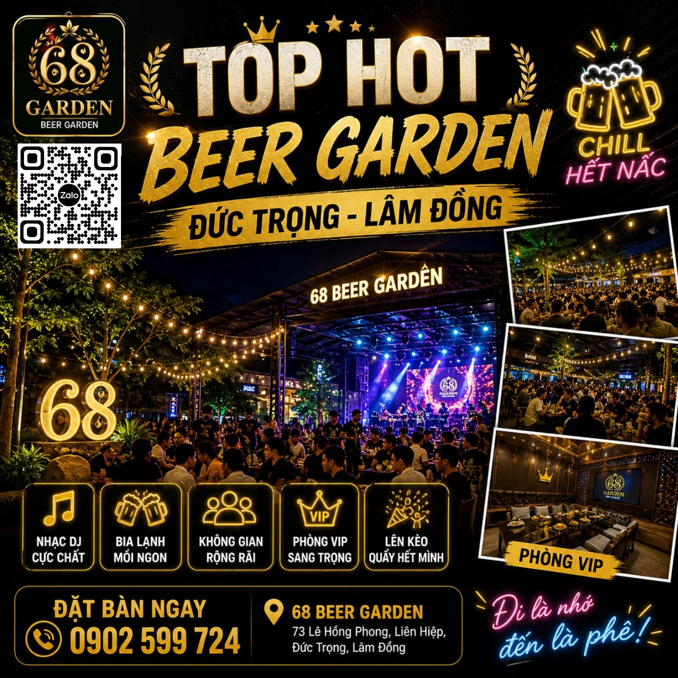 68 Beer Garden - 73 Lê Hồng Phong - Đức Trọng Lâm Đồng