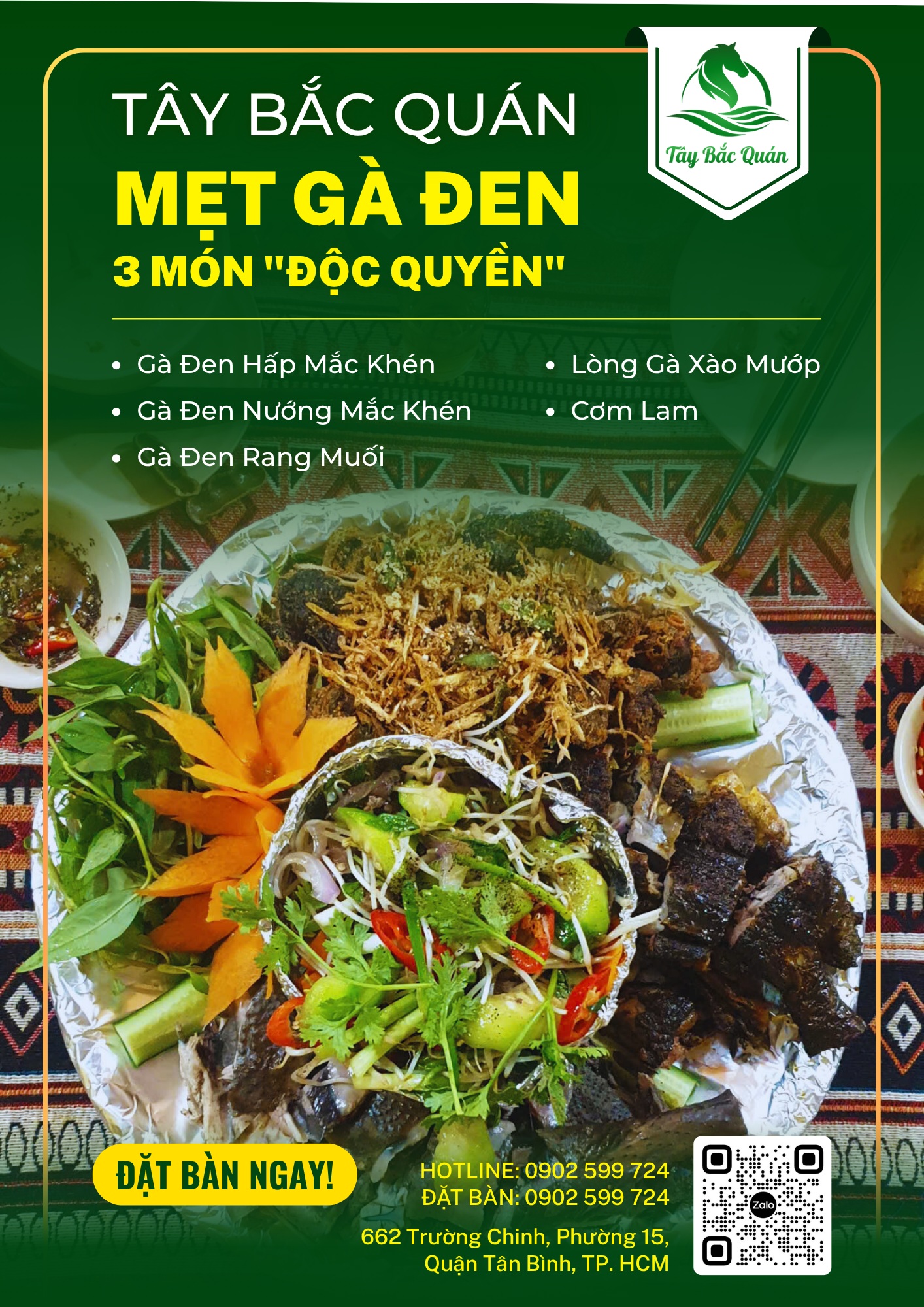 Mẹt Gà Đen 3 Món Ngon Nhất TP.HCM - Ship Tận Nơi