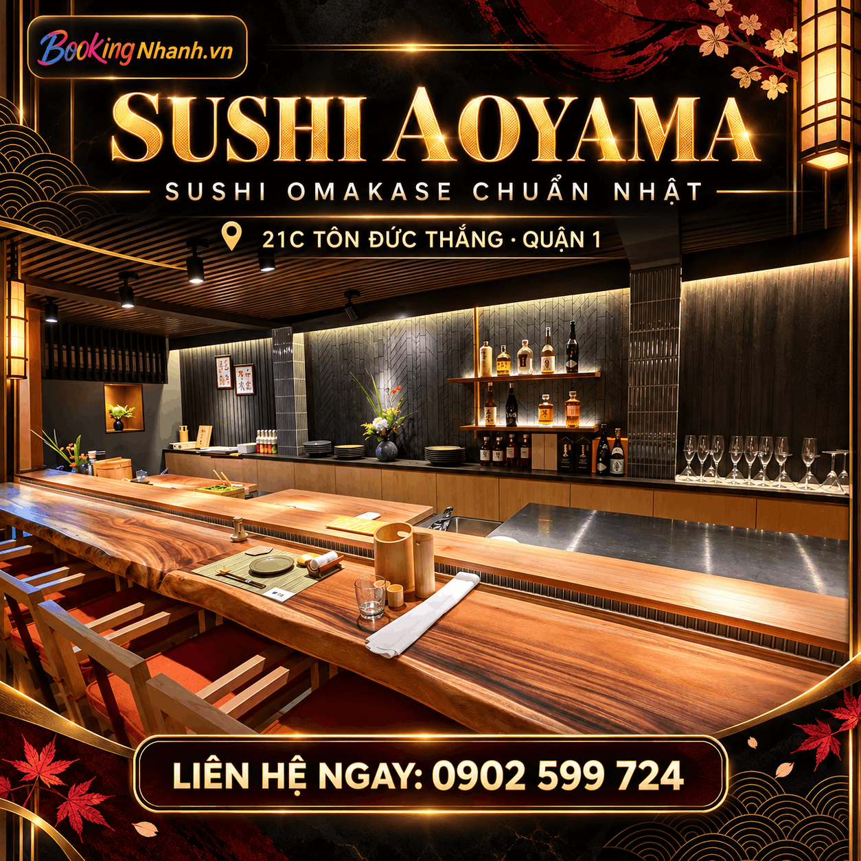 Sushi Aoyama – Trải Nghiệm Sushi Omakase Chuẩn Nhật Tại 21C Tôn Đức Thắng