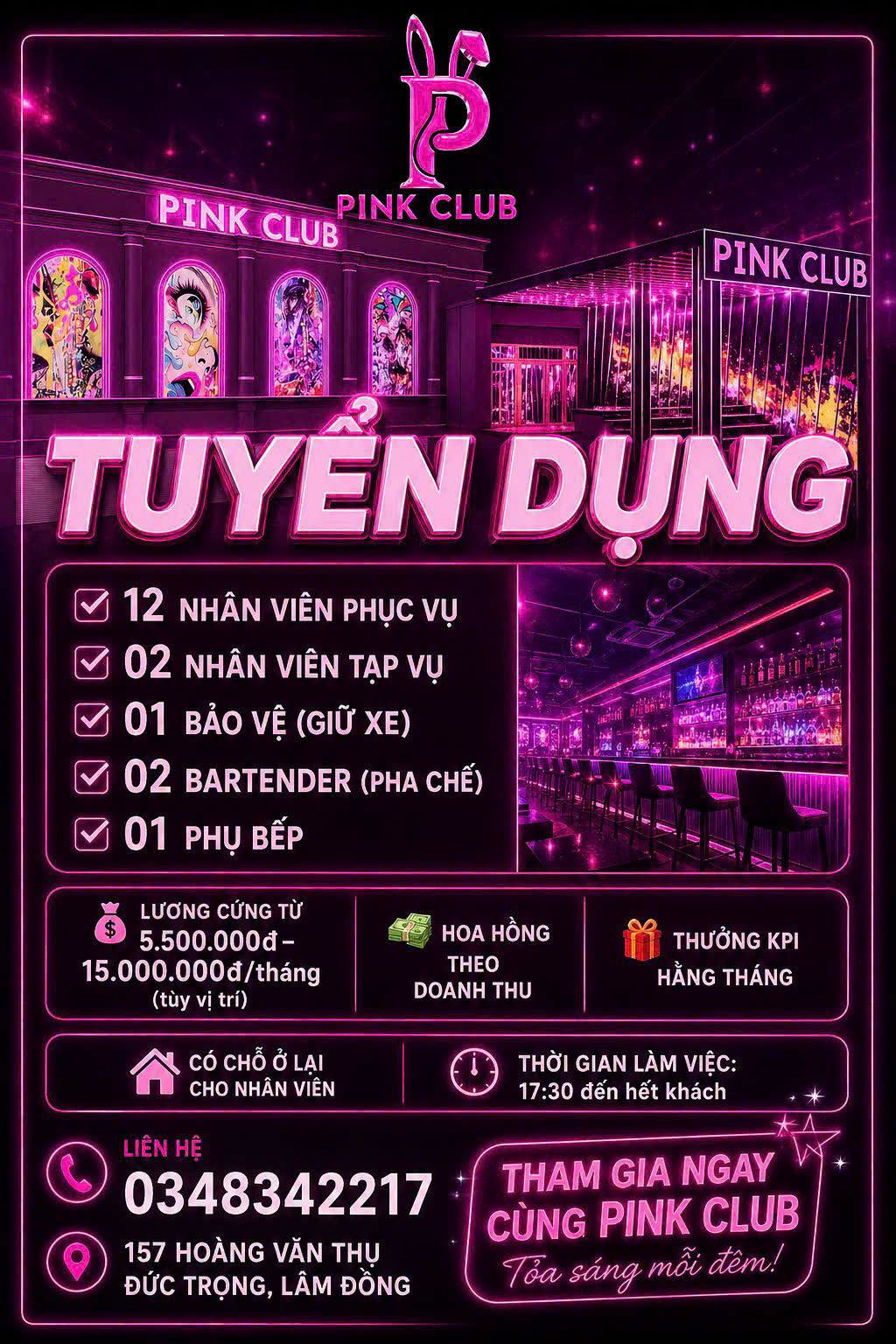 Pink Club Đức Trọng - 157 Hoàng Văn Thụ - Lâm Đồng