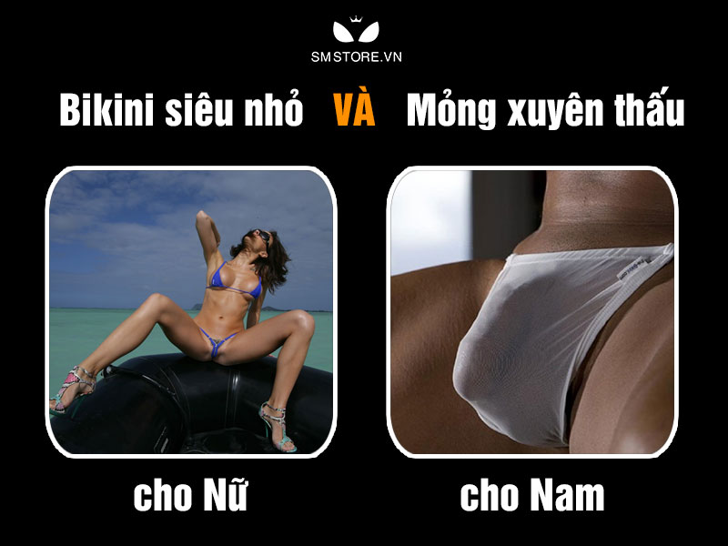 18 loại bikini siêu nhỏ và mỏng xuyên thấu cho cả Nữ và Nam