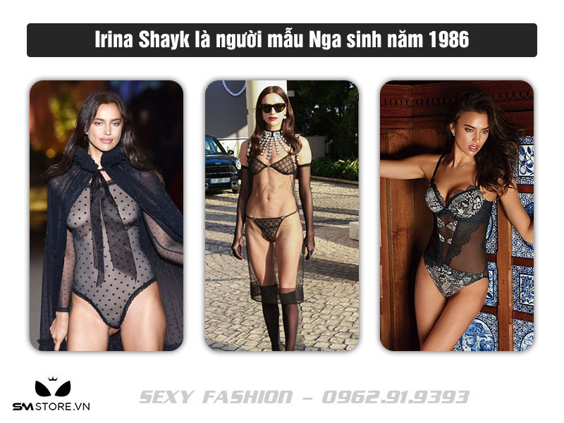 Irina Shayk mặc nội y trong suốt