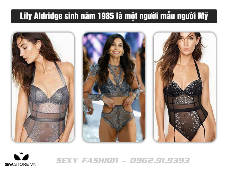 Lily Aldridge mặc nội y trong suốt