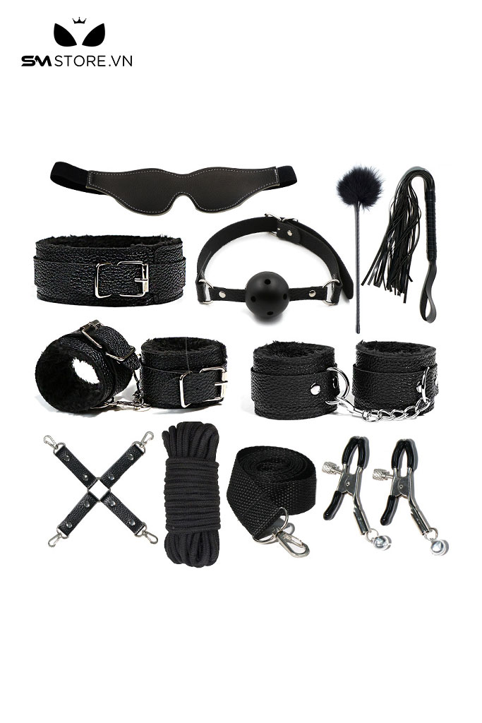 SMT194 - Bộ đồ chơi SM 18+ gồm 11 món, 3 màu đen trắng đỏ